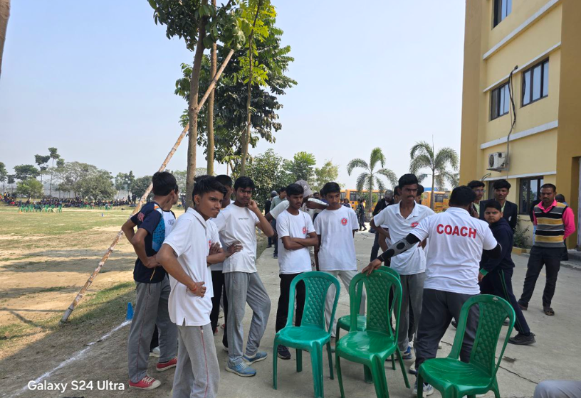 Students playing sports